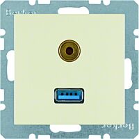 Zásuvka, USB/3,5 mm Audio, Berker S.1, k