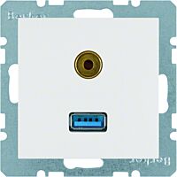 Zásuvka, USB/3,5 mm Audio, Berker S.1/B.
