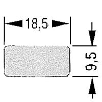 SIEMENS Štítek popisný k nalepení, velikost štítku 9,5 x 18,5 mm, stříbrný, Provoz