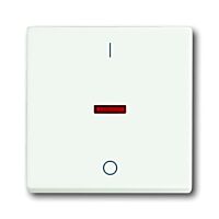 ABB FUTURE Ovladač 2CKA001751A3028 spínače jednoduchý, s potiskem I/0, s červeným průzorem, mechová bílá, 1788-884
