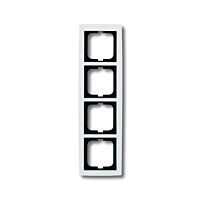 ABB SOLO Rámeček 2CKA001754A4112 čtyřnásobný, pro vodorovnou i svislou montáž, studio bílá