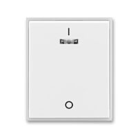 ABB ELEMENT Ovladač 3558E-A00933 01 jednoduchý s potiskem a čirým průzorem (pro spínače řaz. 3S), bílá/ledová bílá