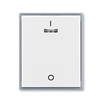 ABB ELEMENT Ovladač 3558E-A00933 04 jednoduchý s potiskem a čirým průzorem (pro spínače řaz. 3S), bílá/ledová šedá