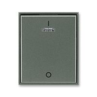 ABB TIME Ovladač 3558E-A00933 34 jednoduchý s potiskem a čirým průzorem (pro spínače řaz. 3S), antracitová
