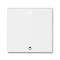 ABB LEVIT Ovladač 3559H-A00933 01 jednoduchý s potiskem I/0 (pro spínače řaz. 3), bílá/ledová bílá