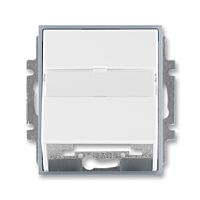 ABB ELEMENT Kryt 5014E-A00100 04 zásuvky komunikační s popisovým polem, bílá/ledová šedá
