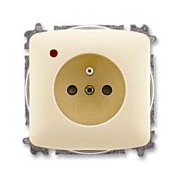 ABB TANGO Zásuvka 5599A-A02357 C jednonásobná s clonkami, s ochranou před přepětím, bezšroubová, slonová kost