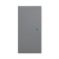 ABB Kryt LEVIT 6220H-A02000 69 2násobný levý/pravý, bez potisku; ocelová