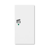 ABB Kryt LEVIT 6220H-A02203 03 2násobný pravý, symbol scény; bílá