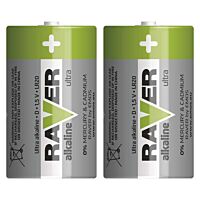 RAVER Baterie velký mono ALKALINE D (LR20) B7941 blistr 2ks