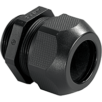 AGRO  Kabelová vývodka Syntec, plastová, černá, závit M16 x 1,5, pro průměr kabelu 2,0 až 6,0 mm, délka závitu 8 mm