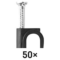 PŘÍCHYTKA NA KABEL 6MM ČERNÁ 50KS
