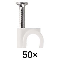 PŘÍCHYTKA NA KABEL 6MM BÍLÁ 50KS