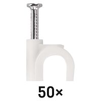 PŘÍCHYTKA NA KABEL 8MM BÍLÁ 50KS