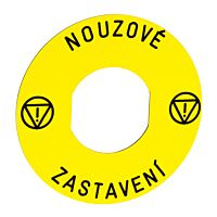 SCHNEIDER Štítek ZBY-9T30 nouzové zastavení