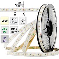 MCLED Pásek LED SMD2835 WW, 120LED/m, 14W/m, 1040lm/m, IP68, DC 24V, 13mm, 5m