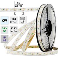 MCLED Pásek LED SMD2835 CW, 120LED/m, 14W/m, 1212lm/m, IP68, DC 24V, 13mm, 5m