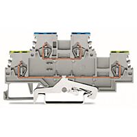 WAGO Svorka 279-527 Dvoupatrová pro ochranný vodič / průchozí 1,5 mm², šedá