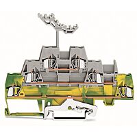 WAGO Svorka 280-557 třípatrová stíněného vodiče / průchozí / průchozí 2,5 mm², zelenožlutá/šedá/šedá