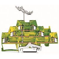 WAGO Svorka 280-597 třípatrová 6vodičová pro ochranný vodič 2,5 mm², zelenožlutá