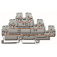 WAGO Svorka 870-551 třípatrová Průchozí/průchozí/průchozí L/L/L?, šedá
