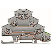 WAGO Svorka 281-530 čtyřpatrová řadová pro připojení motoru 2,5 mm², šedá