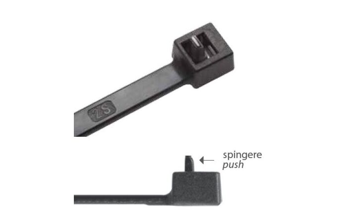 SAPISELCO Pásek vázací 280x3,5 otevíratelný, černá (100ks)