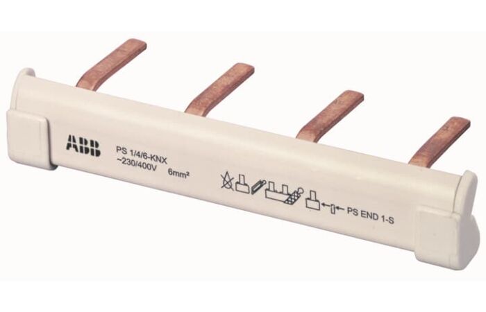 ABB Fázová přípojnice 1pólová, 4 kontakty, 6 mm2  2CDG924003R0011