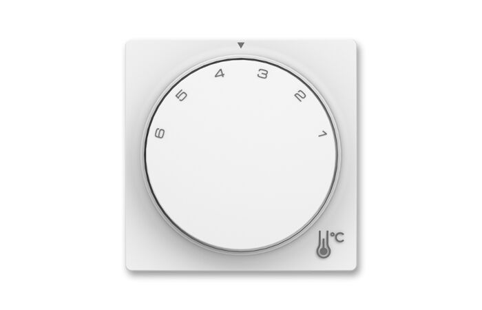 ABB ZONI Ovladač 3292T-A00300 240 termostatu prostorového s otočným ovládáním, s upevňovací maticí, matná bílá