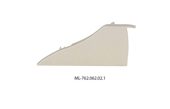 MCLED Koncovka pro NT s otvorem stříbrná