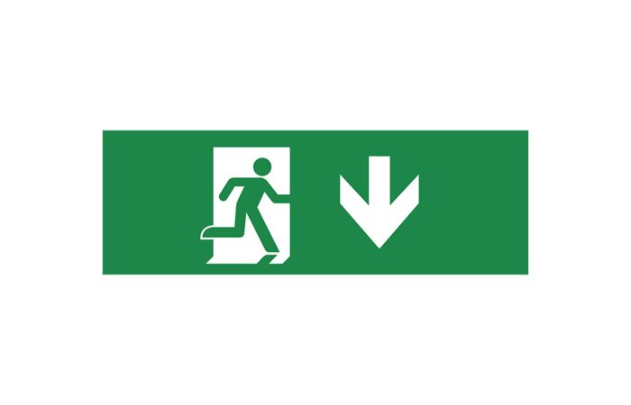 PANLUX Piktogram 240x75mm šipka dolů