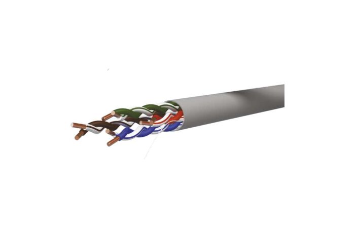 EMOS kabel datový UTP 4x2x0,5 CAT 5E CCA PVC balení 305m drát šedá