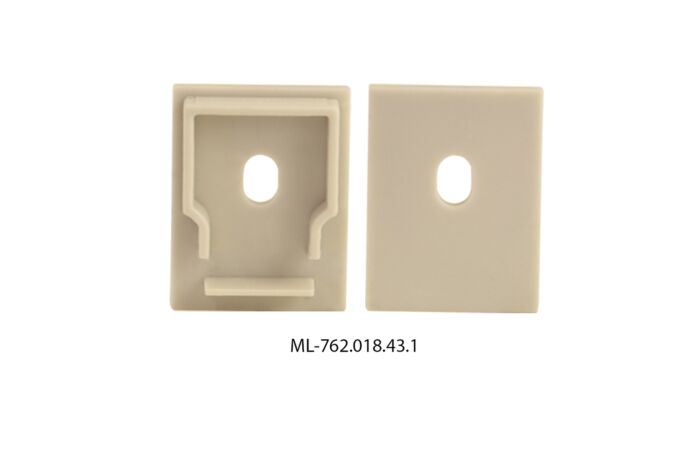 MCLED Koncovka pro ZR s otvorem stříbrná