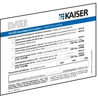 KAISER  Identifikační cedule