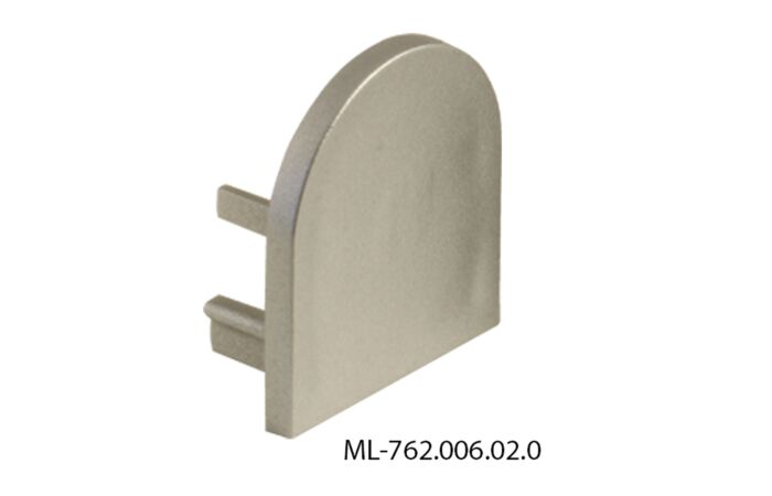 MCLED Koncovka pro PD bez otvoru stříbrná