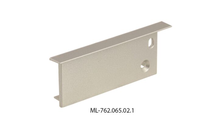 MCLED Koncovka pro NK s otvorem, pravá, stříbrná barva, 1ks