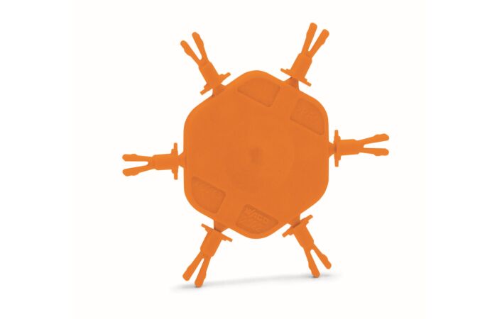 WAGO Držák 2022-100 se 6 kódovacími kolíky; Ke kódování pružinových svorkovnic; Oranžová