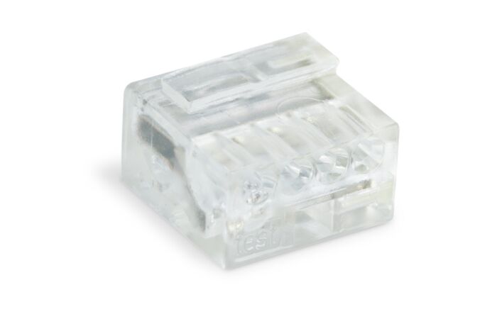 WAGO Svorka 243-144 instalační PUSH WIRE® pro plné vodiče 4 x 0,5mm² transparentní