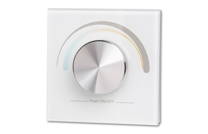 MCLED  Ovladač RF CCT 1 zóna řízení jasu a teploty chromatičnosti nástěnný otočný