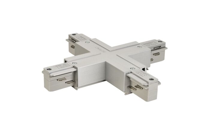 EUTRAC X-spojka s možností napájení, stříbřitě šedá