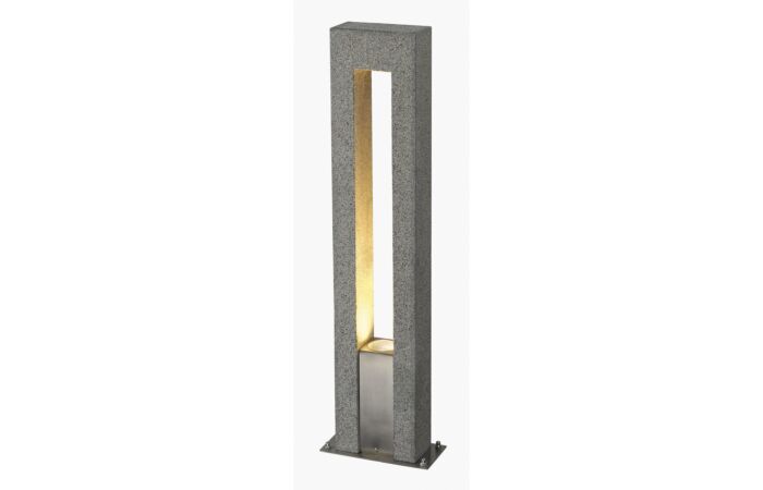 SLV Svítidlo ARROCK ARC 35W GU10 stojací lampa 70cm IP44 šedá žula