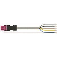 WAGO Konektor 891-8995/106-107 Konfekcionovaný s propojovacím Konektorem  Zdířka / otevřený konec, růžová
