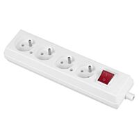 Čtyřzásuvka G-40W s vypínačem bílá