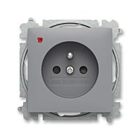 ABB ZONI Zásuvka 6699T-A06657 241 jednonásobná, s clonkami, s ochranou před přepětím šedá
