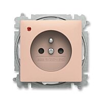 ABB Zoni 6699T-A06657 242 Zásuvka jednonásobná, s clonkami, s ochranou před přepětím pudrová