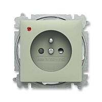 ABB Zoni 6699T-A06657 243 Zásuvka jednonásobná, s clonkami, s ochranou před přepětím olivová