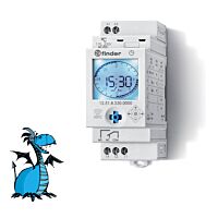 FINDER Hodiny spínací 12.51.8.230.0000 Digitální denní a týdenní 1P/16A 230V AC IP20