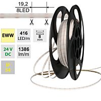 LED pásek SOB EWW, 416LED/m, 14W/m, DC 2