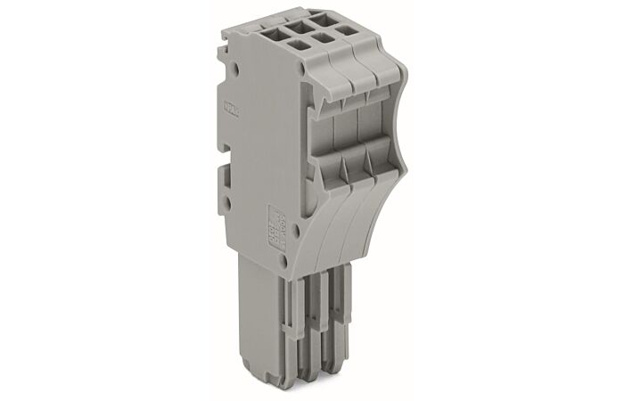 WAGO Konektor 2020-103 1vodičový pružinový Push-in CAGE CLAMP® 1,5 mm², šedá