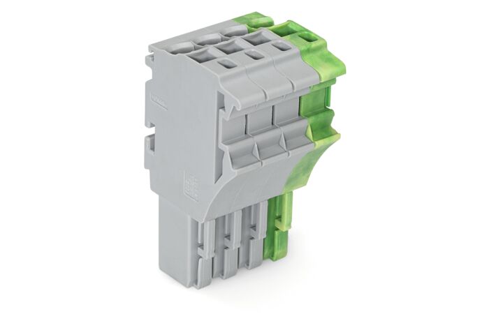 WAGO Svorka 2022-104/000-036 1vodičová pružinová Push-in CAGE CLAMP®, 4 mm², šedá/zelenožlutá